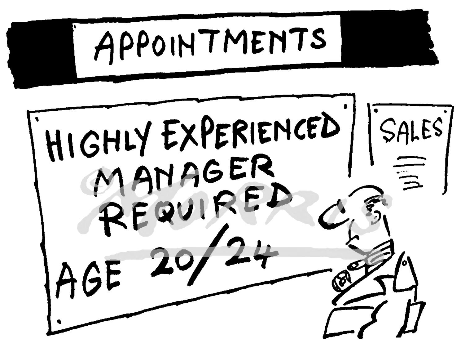 Manager cartoon, Recruitment cartoon